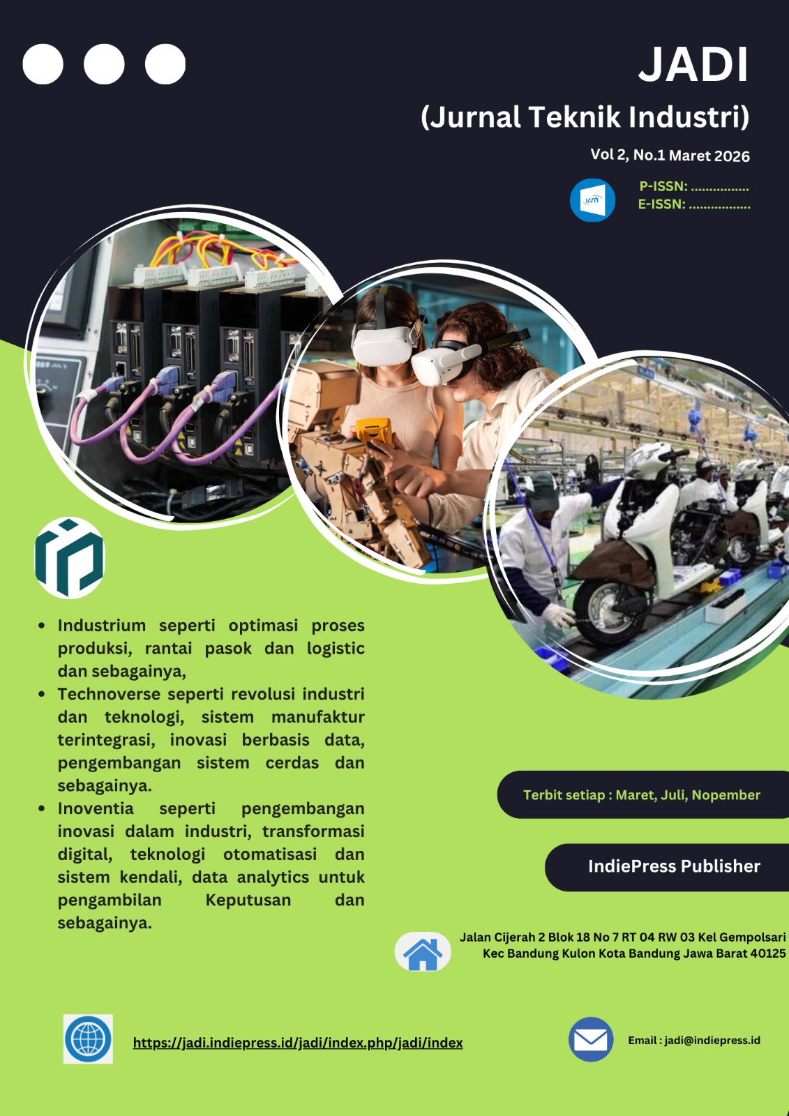 					View Vol. 2 No. 1 (2026): Smart Manufacturing
				